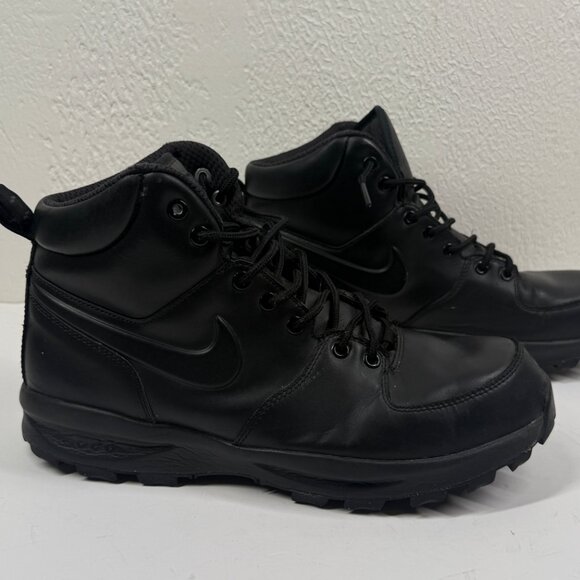 Nike ACG Manoa Triple Black Hiking Boots Leather Outdoor All Terrain Size 11 - Picture 2 of 14